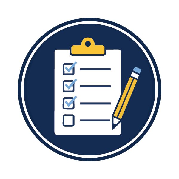 Checklist with pencil on clipboard