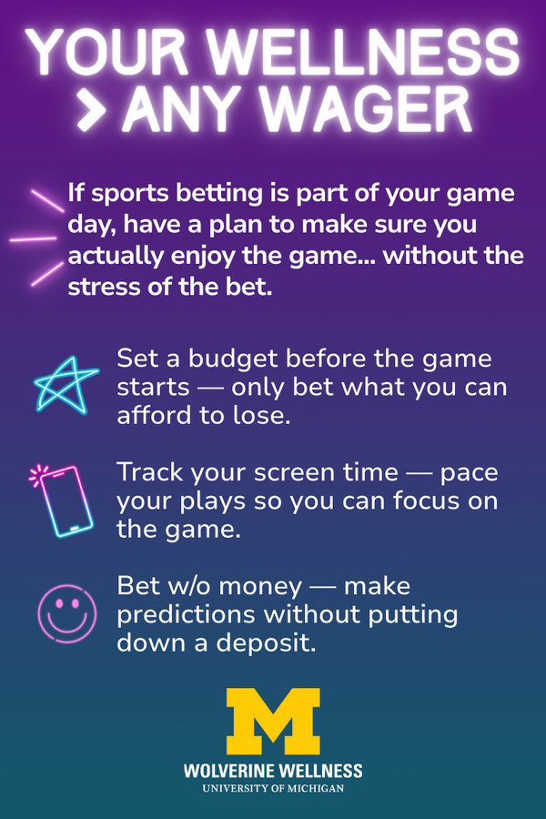 Your Wellness > Any Wager ... tips to enjoy game day